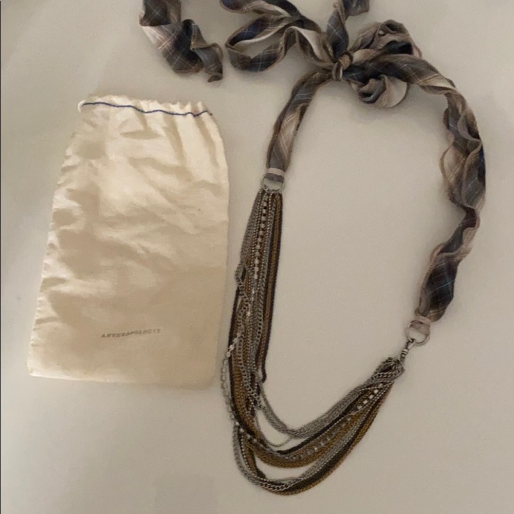 Anthropologie Ribbon Necklace